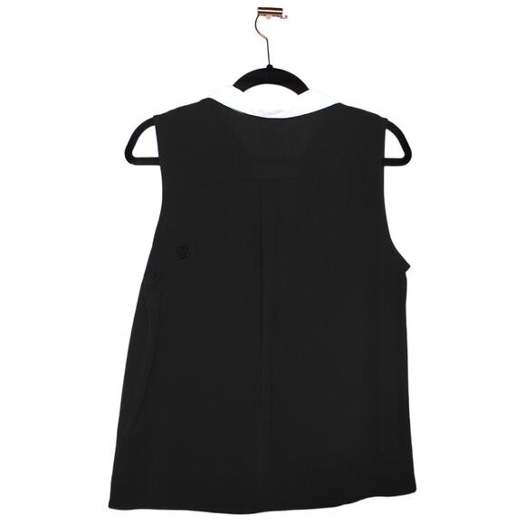 Black and White Ruffled Tank Top Size Medium - Picture 3 of 3